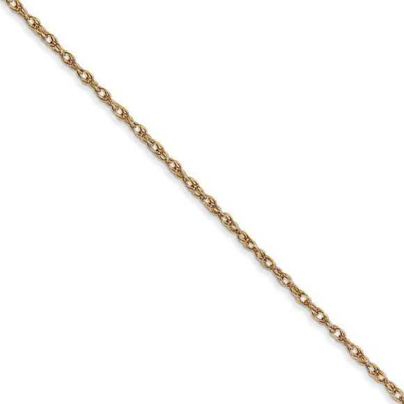 1.15mm, 14k Yellow Gold, Cable Rope Chain Necklace, 24 Inch - Picture 1 of 8